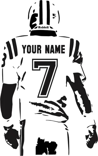 Calcomanía de pared personalizada de fútbol – Elige tu nombre y números, camisetas de jugador personalizadas, calcomanía de vinilo para decoración