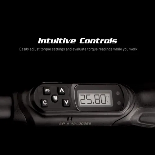 Miniatura 4 de Capri Tools Destornillador de torque digital, doble dirección, 0.44-4.42 pies-libras/5.0-50 cNm/0.51-5.1 kg-cm (CP26000-50)