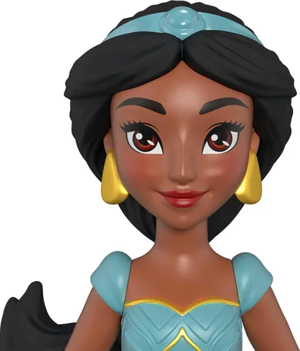 Miniatura 5 de Mattel Disney Princess Jasmine Muñeca pequeña y figura de tigre Rajah con asiento, de Mattel Disney Movie Aladdin