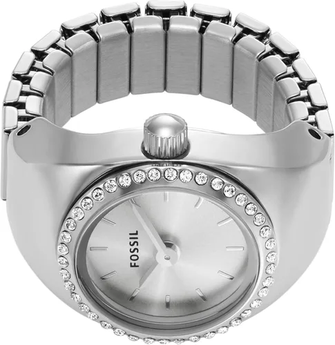 Miniatura 3 de Fossil Anillo de reloj para mujer con pantalla analógica de dos manecillas y banda de expansión de acero inoxidable
