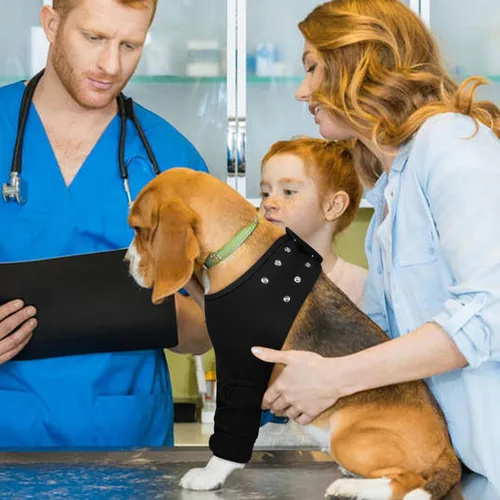 Miniatura 6 de ROZKITCH Traje de recuperación para perros para piernas delanteras izquierdas, traje de cirugía transpirable para perro, antilamer, alternativa