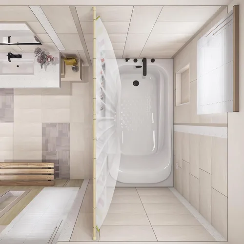 Miniatura 3 de Design House 564179 Barra de ducha clásica ajustable de 36 a 63 pulgadas para hueso de baño
