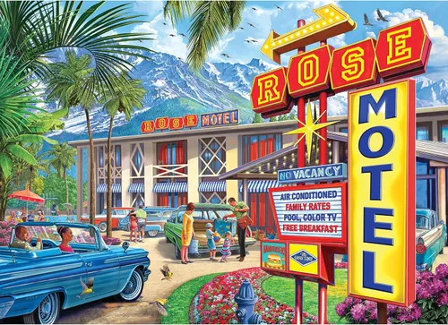 Miniatura 7 de RoseArt - Regreso al pasado - Televisión nocturna familiar - Rompecabezas de 1000 piezas para adultos