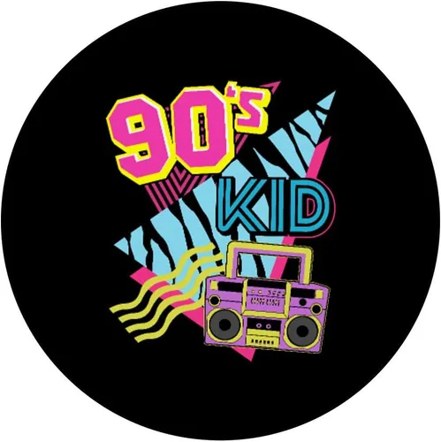 Miniatura 3 de 90's Kid Boombox 1990s Nostalgia 80s Baby Retro Party Design PopSockets PopGrip: agarre intercambiable para teléfonos y tabletas