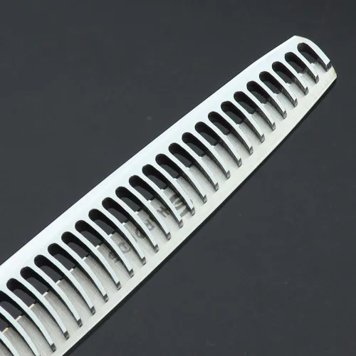 Miniatura 7 de Tijeras ultrafinas para adelgazar el cabello de 6 pulgadas, estilo moderno, plateado, acero inoxidable, ambidiestro, 6 pulgadas, tijeras para cortar