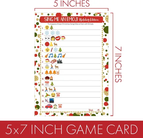 Miniatura 4 de DISTINCTIVS Juego de fiesta de Navidad - Cántame un emoji, 25 jugadores