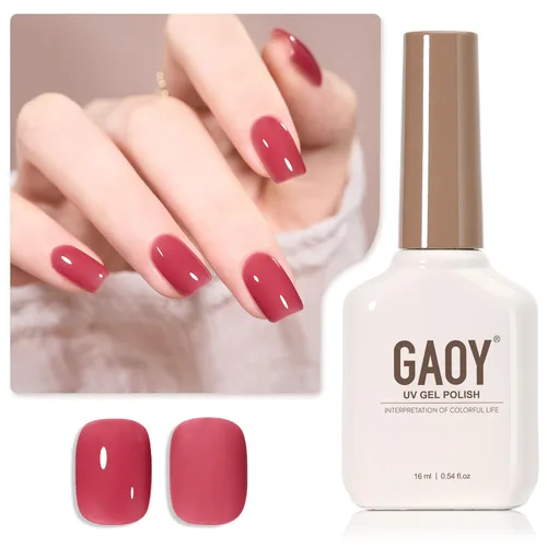 Miniatura 34 de GAOY - Esmalte de uñas de gel marrón, 16ml de esmalte de gel para quitar por remojo, curado con luz UV para arte de uñas, manicura DIY en casa, 2088