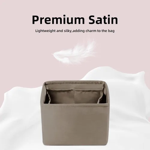 Miniatura 3 de DGAZ Organizador de bolso, sedoso y suave, seda, bolso de mano de lujo en moldeadores de bolsa, para mujer, se adapta a picotin1822 bolsas