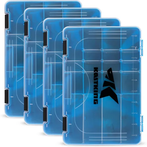 Miniatura 21 de KastKing Cajas de aparejos, caja de plástico, caja organizadora de almacenamiento de plástico con divisores extraíbles, almacenamiento de aparejos