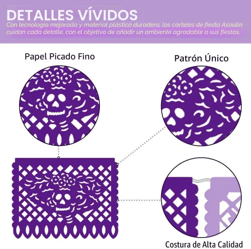 Miniatura 3 de Asoulin 6 pancartas de fiesta mexicana, decoración de fiesta del Cinco de Mayo, decoración de fiesta temática mexicana, pancarta de 5 de mayo, papel