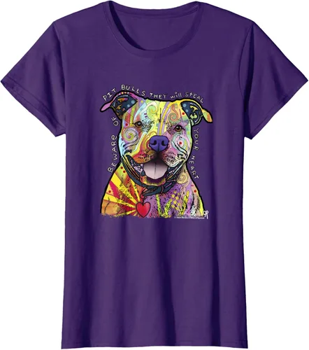 Miniatura 11 de Beware Of Pit Bulls, Dean Russo Pitbull Original - Camiseta para amantes de los perros, Negro