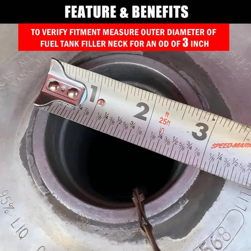 Miniatura 3 de Tapa de combustible diésel de bloqueo, tamaño nominal de 3", 1/4 de vuelta, sin ventilación, tapa de combustible de aluminio para Freightliner
