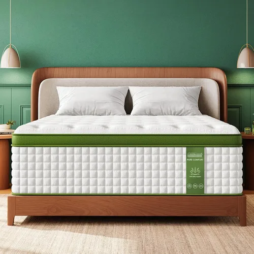 BedStory Firm Full Mattress 12 Inch, Hotel Collection Hybrid Mattresses with Zoned Lumbar Support, Extra Back & Hip Support, CertiPUR-US,