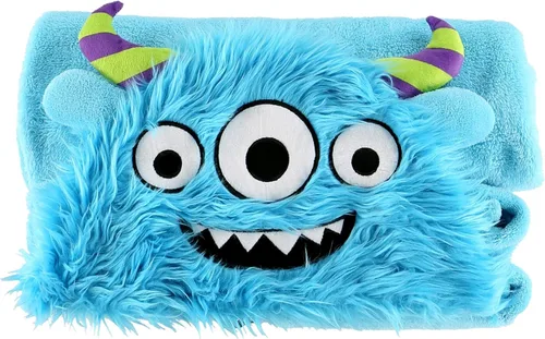 Miniatura 2 de Manta con capucha para llevar puesta Lazy One para niños, manta con capucha de animales (Monstruo)