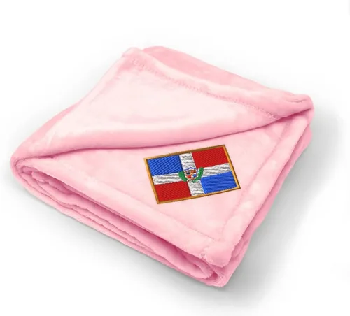 Fastasticdeals Ropa de cama de guardería Mantas de bebé para niños y niñas República Dominicana Poliéster Solo diseño rosa