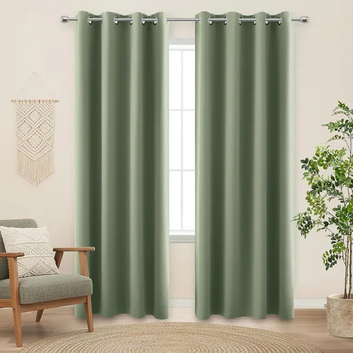 Miniatura 164 de Cortinas opacas de 72 pulgadas extra anchas para dormitorio, puerta corrediza de vidrio y patio, 2 paneles con ojales para oscurecer ventana grande