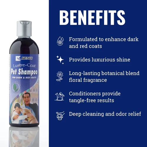 Miniatura 4 de Kenic Dark Coat Shine - Champú acondicionador para perros y gatos, mejora el color y el brillo de la capa profunda, sin jabón ni parabenos