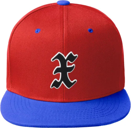 Miniatura 529 de Daxton Gorra clásica con visera de billete plano con letras del alfabeto inglés antiguo de la A a la Z