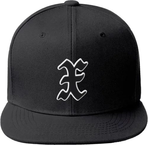 Miniatura 1117 de Daxton Gorra clásica con visera de billete plano con letras del alfabeto inglés antiguo de la A a la Z