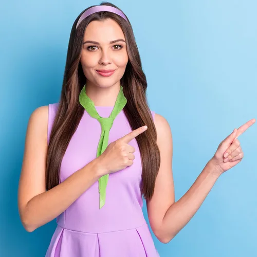Miniatura 7 de Bufanda para la cabeza de gasa verde de Halloween y diadema ancha morada para mujer, bufanda de cuello de cinta, pañuelo de satén lavanda