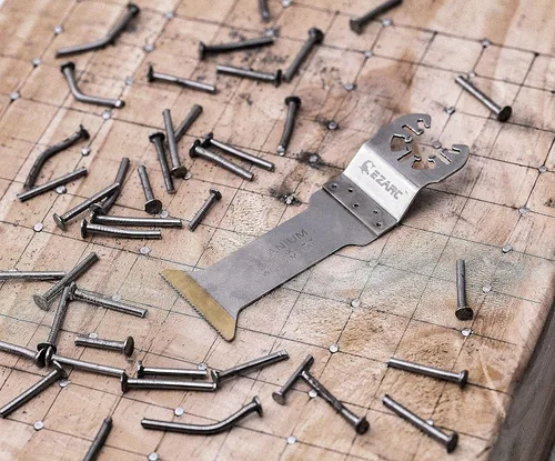 Miniatura 3 de EZARC 6 cuchillas oscilantes de titanio multiherramienta de corte largo y estándar, corte rápido para madera, metal y material duro