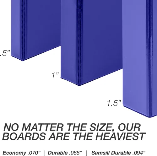 Miniatura 338 de Samsill - Carpeta duradera de 5 pulgadas, fabricada en los Estados Unidos, con anillos en D, transparente y personalizable, color blanco