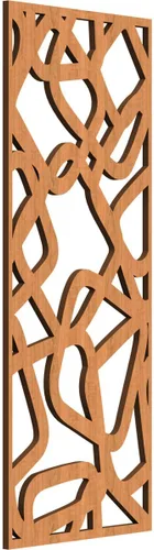 Miniatura 54 de Acme Paneles de pared decorativos de madera con calado, 9 3/8 pulgadas de ancho x 24 3/8 pulgadas de alto x 1/4 de alto, roble rojo