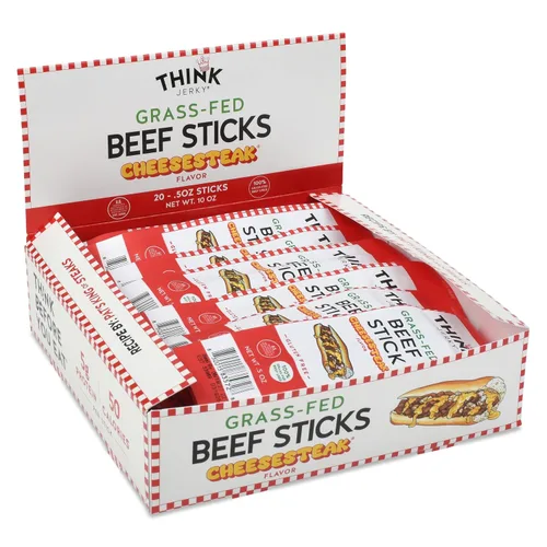 Miniatura 11 de Think Jerky Palitos de Carne de Res con Jalapeño, Sin Gluten y Sin Azúcar, Sin Nitratos, Apto para Keto y Paleo, Snack de Carne Alto en Proteínas