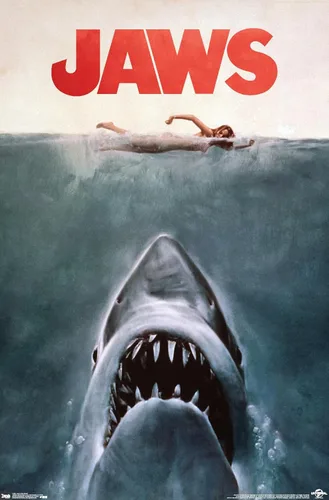 Trends International Jaws - Póster de pared de una hoja, 22.375 x 34 pulgadas, versión sin marco