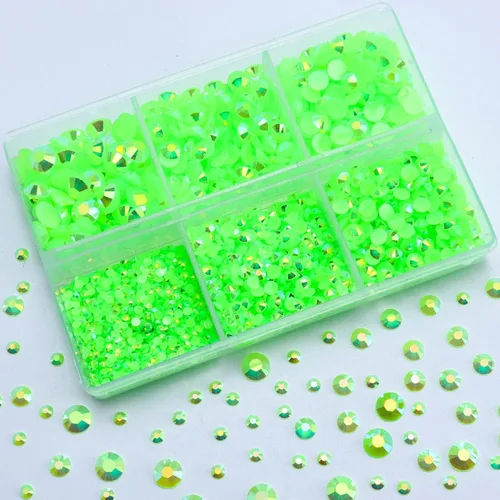 Miniatura 13 de 3000 PIEZAS de Brillantes de Resina con Dorso Plano, 2mm 3mm 4mm 5mm 6mm Rosa Claro AB, Brillantes de Resina en Gel con Dorso Plano para Vasos
