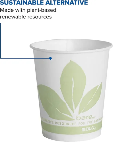 Miniatura 4 de SOLO R53BB-JD110 - Vaso de papel tratado para agua/recarga, 5 oz. de capacidad, 2.5" x 2.8", desnudo (caja de 3,000)