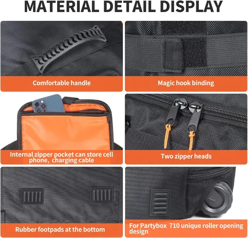 Miniatura 5 de Bolsa de viaje de repuesto para JBL Party Box Series, mochila portátil para altavoz JBL (para partybox 710)
