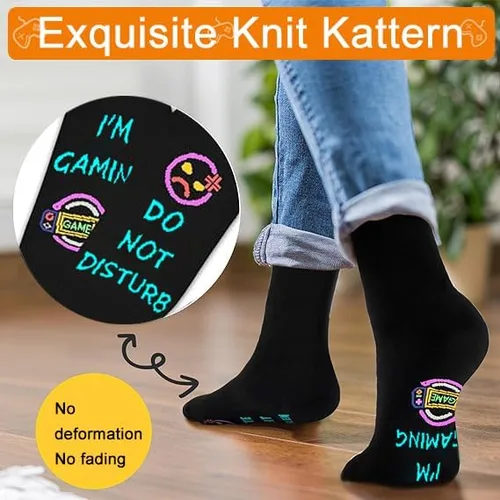 Miniatura 5 de Regalos para jugadores, calcetines divertidos para hombre regalo de cumpleaños para novio, adolescente, niños, papá, amantes de los juegos, Do Not