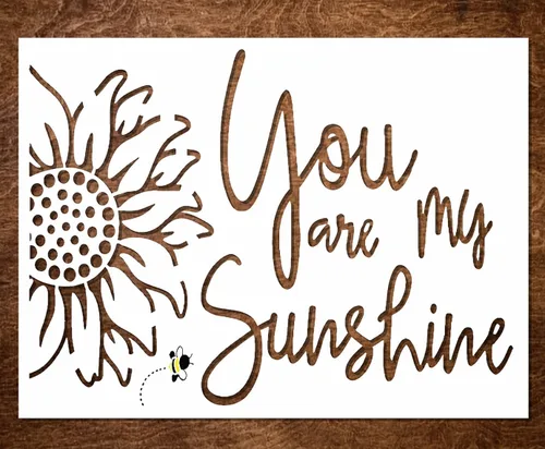 Miniatura 10 de Plantilla de girasol (6 x 9 pulgadas) – Plantillas reutilizables de flores de sol para pintar sobre madera, lienzo, papel, tela, pared, muebles