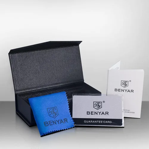 Miniatura 8 de BY BENYAR Relojes para hombre, cronógrafo, analógico, movimiento de cuarzo, elegante, deportivo, reloj de pulsera de diseñador 30M, impermeable