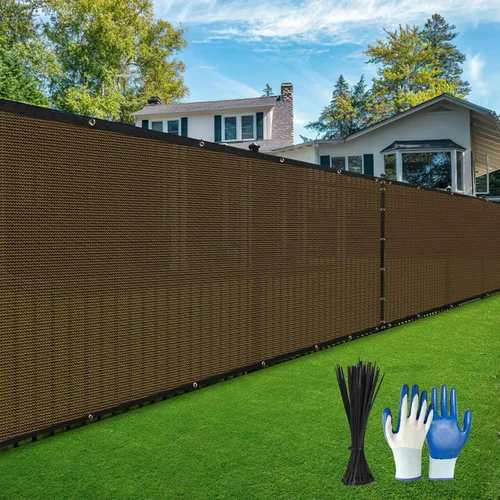 Miniatura 11 de Pantalla de Valla de Privacidad, con Guantes, 4X50 Pies Resistente 220GSM 98% de Bloqueo Pantalla de Valla de Privacidad para Pared al Aire Libre