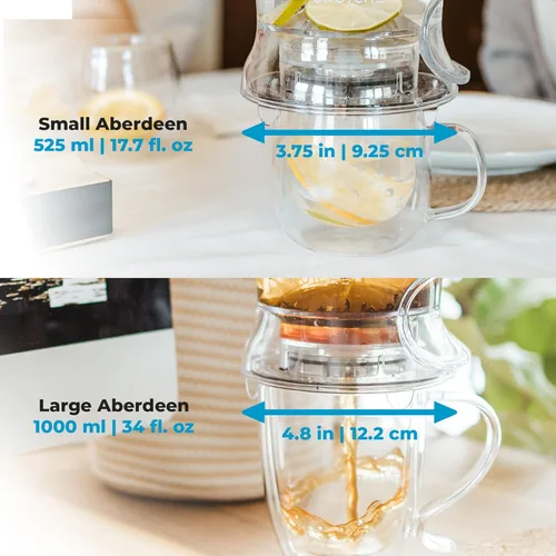 Miniatura 4 de GROSCHE Aberdeen - Infusor de té y tetera inteligente, sin BPA, diseño sin goteo, posavasos Fácil de preparar Fácil de limpiar Elaboración