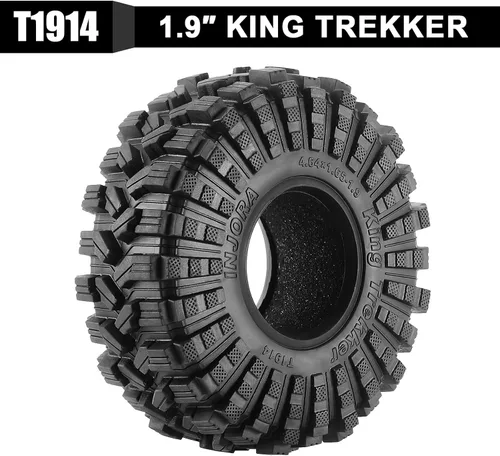 Miniatura 4 de INJORA King Trekker 1.9" S5 Neumáticos Todo Terreno para 1/10 RC Crawler Mejora (118 * 42mm)