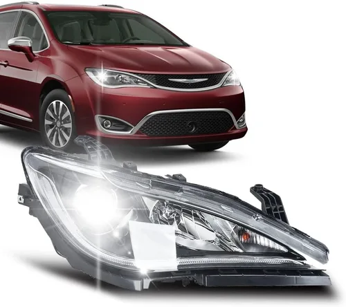 Miniatura 10 de Faro delantero halógeno del lado izquierdo del conductor sin LED DRL compatible con Chrysler Pacifica 68370845AA 68370845AD 68370845AC 2017-2020
