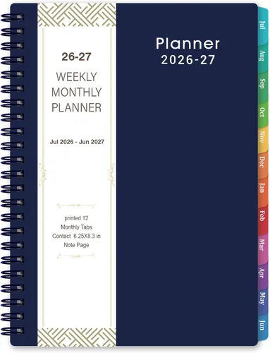 Agenda 2022 con semana y meses a dos páginas, enero a diciembre 2022, 6.25 × 8.3 pulgadas, encuadernación de doble alambre, esquinas redondeadas,