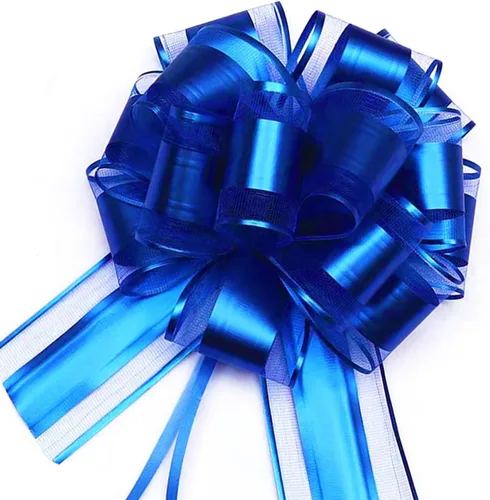 Miniatura 8 de Paquete de 12 lazos grandes de 6 pulgadas para envolver regalos, lazos de cinta para cestas de regalo de boda, lazos de envoltura de regalo de Dorado