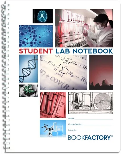 BookFactory, cuaderno de laboratorio biológico sin carbono - 25 juegos de páginas (8.5" X 11") (duplicador) - Páginas cuadriculadas para disciplinas