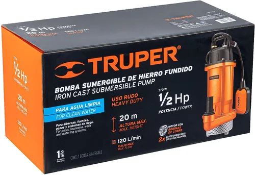 Miniatura 5 de Bomba sumergible de hierro fundido para agua limpia 1/2 HP