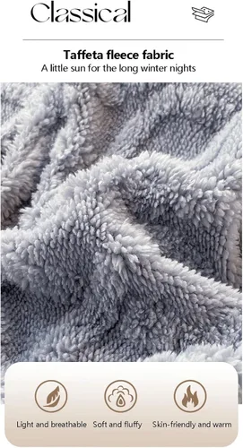 Miniatura 3 de TEVTEV Sábana bajera de felpa de terciopelo de franela extra suave, esponjosa, súper gruesa, cálida y acogedora para invierno, con bolsillo profundo