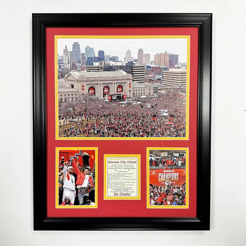 Miniatura 3 de Kansas City Chiefs Campeones 2022 Collage de fotos enmarcado 2 tamaños (desfile, 12 x 15 pulgadas)