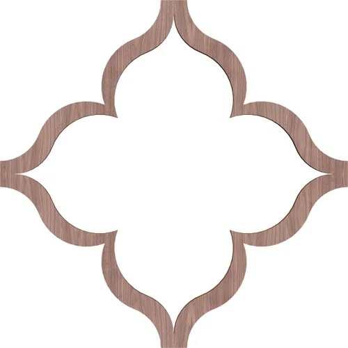 Miniatura 2 de 11 3/8 pulgadas de ancho x 11 3/8 pulgadas de alto x 3/8 pulgadas de alto, pequeños paneles de pared de madera con calado, nogal