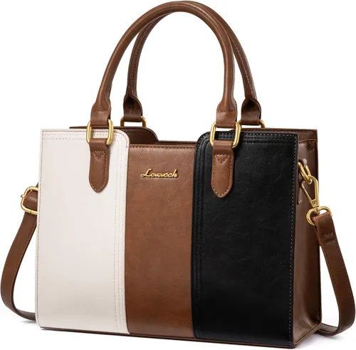 Miniatura 14 de LOVEVOOK Bolso para mujer, bolso de hombro vintage de cuero, pequeño bolso bandolera para damas, bolso de mano con asa superior y bandolera