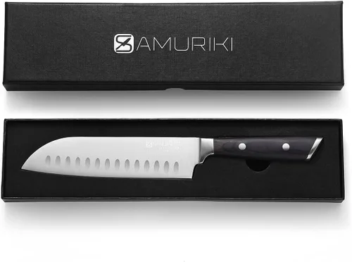 Miniatura 6 de Santoku Knife - Cuchillo Santoku Ultimate de 7 pulgadas, cuchillo de cortar con borde Granton diseñado para verduras, asados, carne, aves, etc.