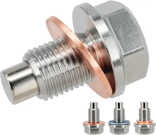 1 pieza tapón magnético de drenaje de aceite de motor de acero inoxidable M12x1.25 compatible con la mayoría de los modelos de Toyota Lexus Nissan