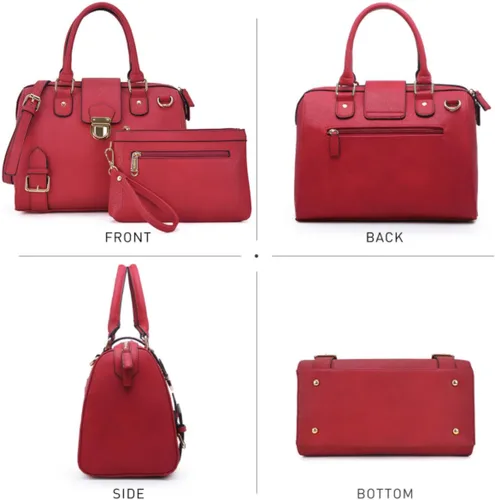 Miniatura 3 de Dasein - Bolso de mano para mujer, diseño de barril, cuero vegano, bolso de hombro, con asa superior, a la moda, bolso de trabajo
